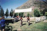 Adrienne and Jens cross the finish at last.