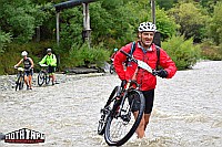 Fording the Arrow before it rose too high and they closed that part of the course.