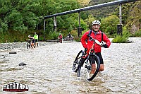 Fording the Arrow before it rose too high and they closed that part of the course.